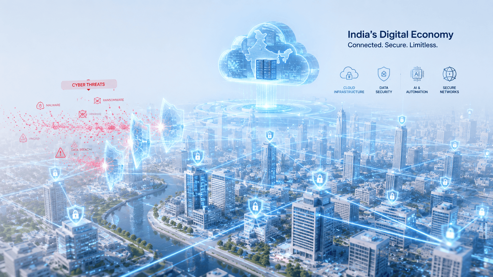 India's connected digital economy protected through cyber risk management.