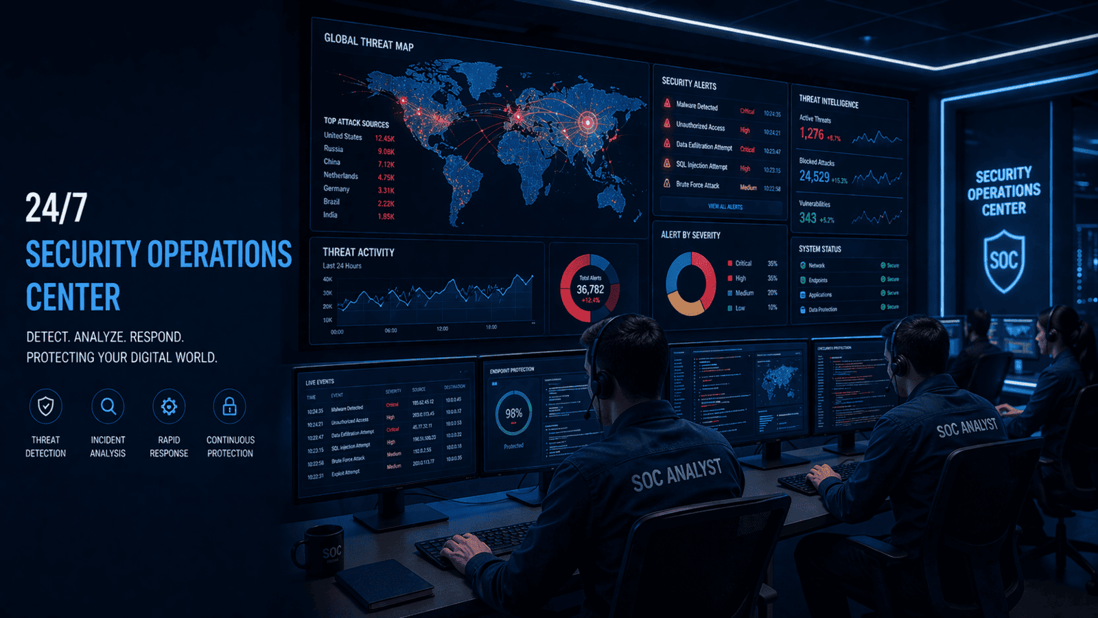 SOC & 24/7 monitoring