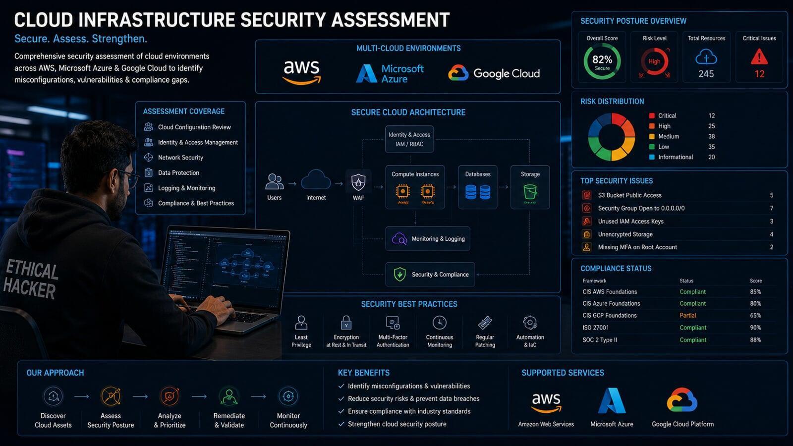 Cloud penetration testing and configuration security assessment.