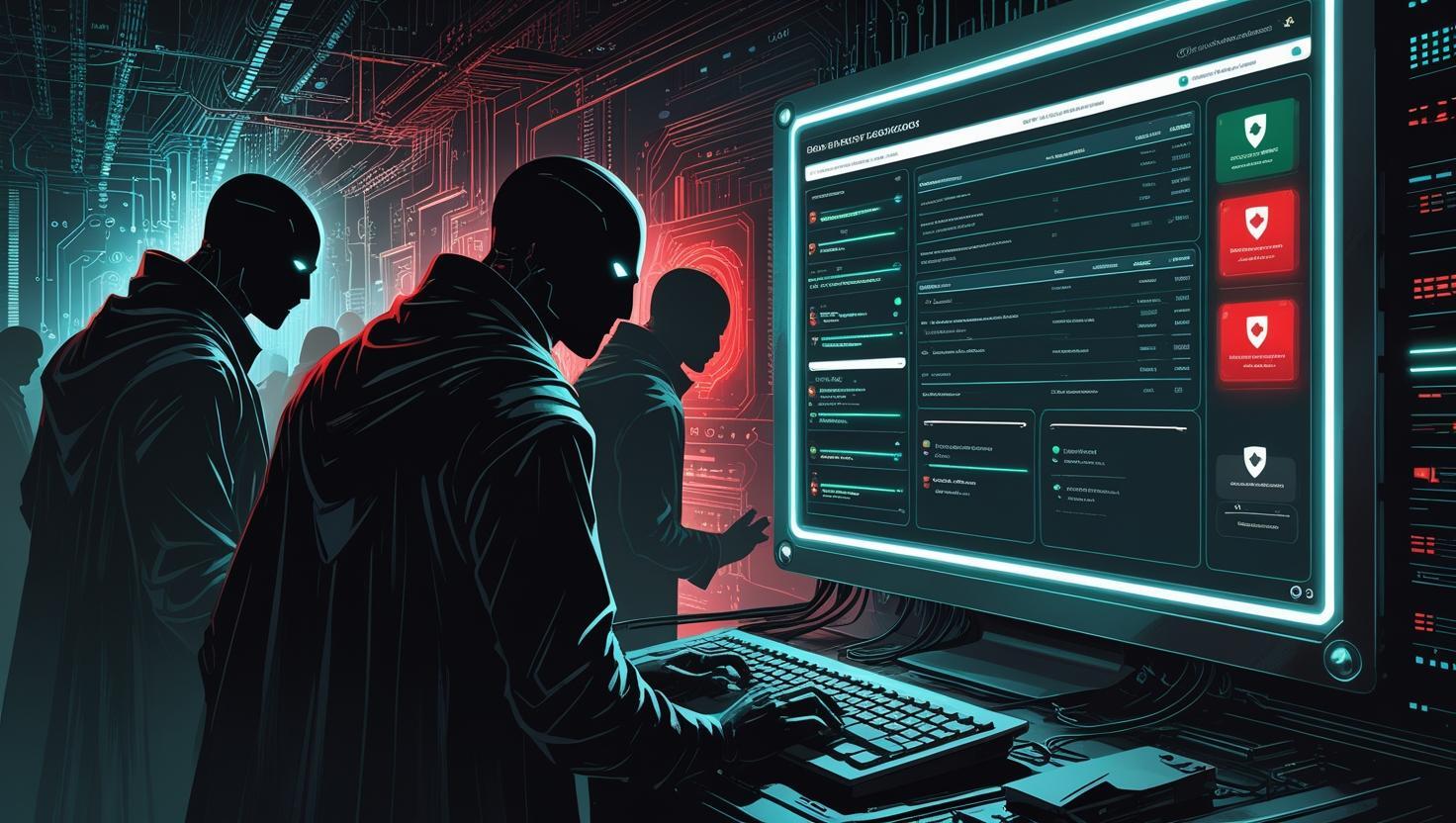 Hidden unauthorized applications emerging from a corporate network, tracked by a SaaS monitoring dashboard.